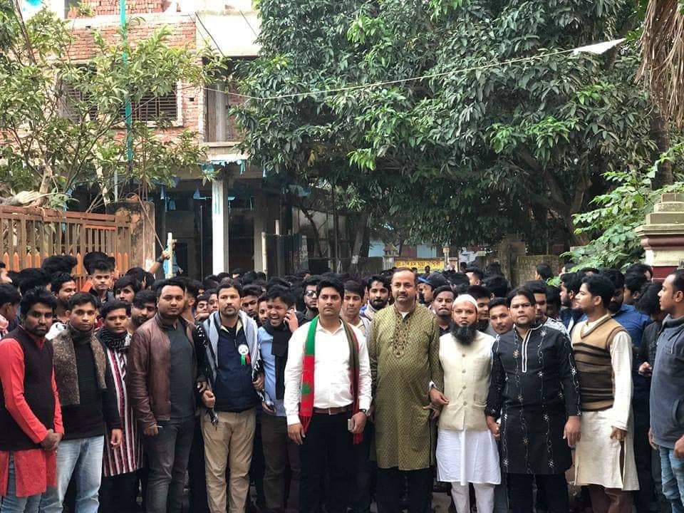 নৌকা মার্কার জনসভায় ব্রাহ্মণবাড়িয়া পৌর ছাত্রলীগের শোডাউন