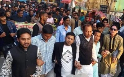 নবীনগরে হাবিবের সমর্থকদের বিক্ষোভ