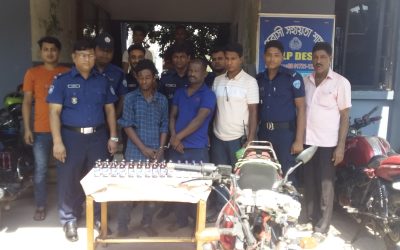 ব্রাহ্মণবাড়িয়ায় মোটরসাইকেল দিয়ে মাদক পাচারকালে দুই কারবারী ধরা