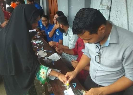 উৎসর্গ ফাউন্ডেশনের উদ্যোগে ফ্রি ব্লাড গ্রুপিং ও ডেন্টাল চেকআপ