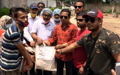 কসবায় অগ্রভাগীয় সাহিত্য সংগঠন কর্মহীন অসহায় মানুষদের দিলো ঈদ সামগ্রী