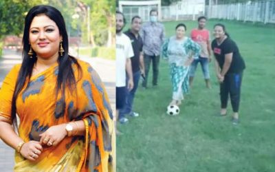 মমতাজের ফুটবল খেলার ছবি ফেসবুকে ভাইরাল