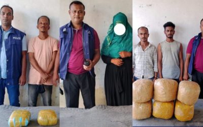 আশুগঞ্জে একই স্থানে তিনটি অভিযানে ইয়াবা ও গাঁজাসহ গ্রেপ্তার ৪