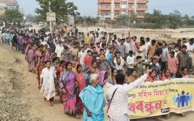 ব্রাহ্মণবাড়িয়ার সরাইলে মন্দিরের জায়গা উদ্ধারের দাবিতে করা মানববন্ধনে হামলায় আহত ১০