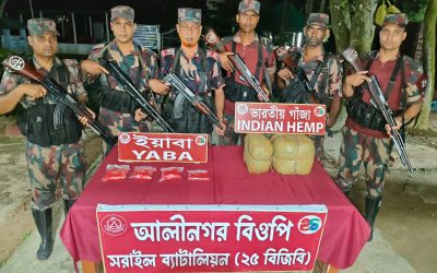 বিজয়নগর সীমান্তে বিজিবির অভিযানে ১৭ হাজার ইয়াবা উদ্ধার