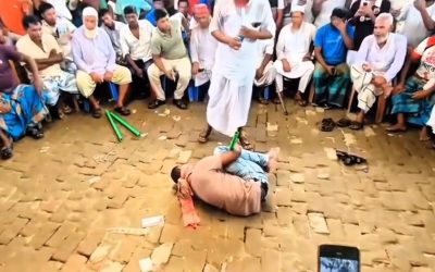 নবীনগরে  মাদক ব্যবসার অভিযোগে এক ব্যক্তিকে চোখ-হাত বেঁধে মধ্যযুগীয় কায়দায় নির্যাতন