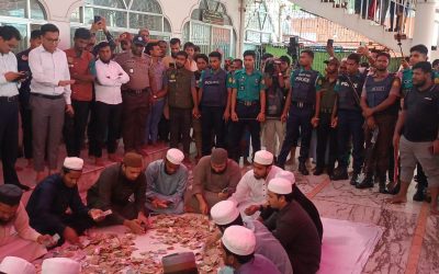 প্রকাশ্যে গণনা হলো শাহজালাল মাজারের দানবাক্সের টাকা, ৪ দিনেই মিলল সাড়ে ১৭ লাখ