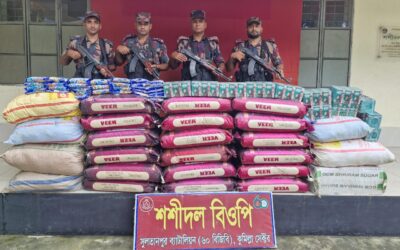ব্রাহ্মণবাড়িয়া ও কুমিল্লা সীমান্ত থেকে ভারতীয় চোরাই পণ্য উদ্ধার