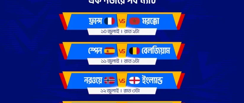 ফুটবল বিশ্বকাপের কোয়ার্টার ফাইনালের সূচি প্রকাশ
