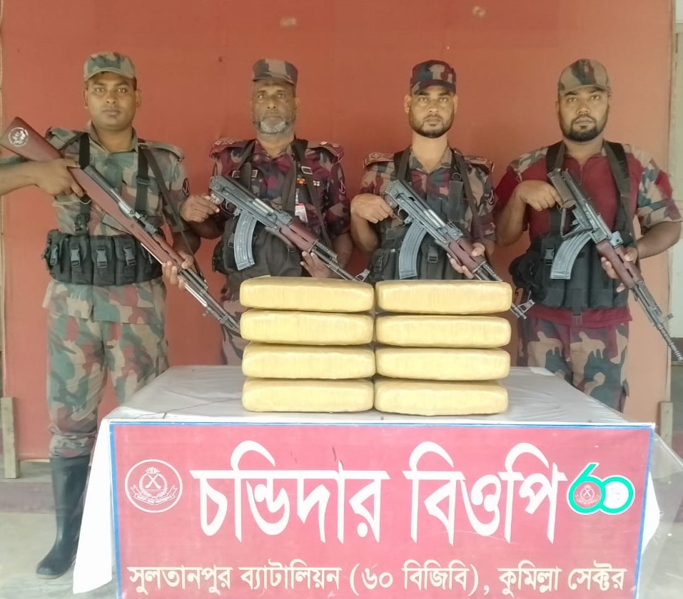 ব্রাহ্মণবাড়িয়া ও কুমিল্লায় ভারতীয় বিভিন্ন চোরাই পণ্য জব্দ