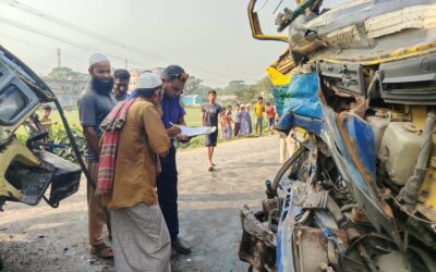 সরাইলে বাস-ট্রাকের সংঘর্ষে নিহত ২